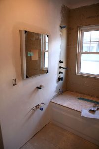 Neu gebaute Wand