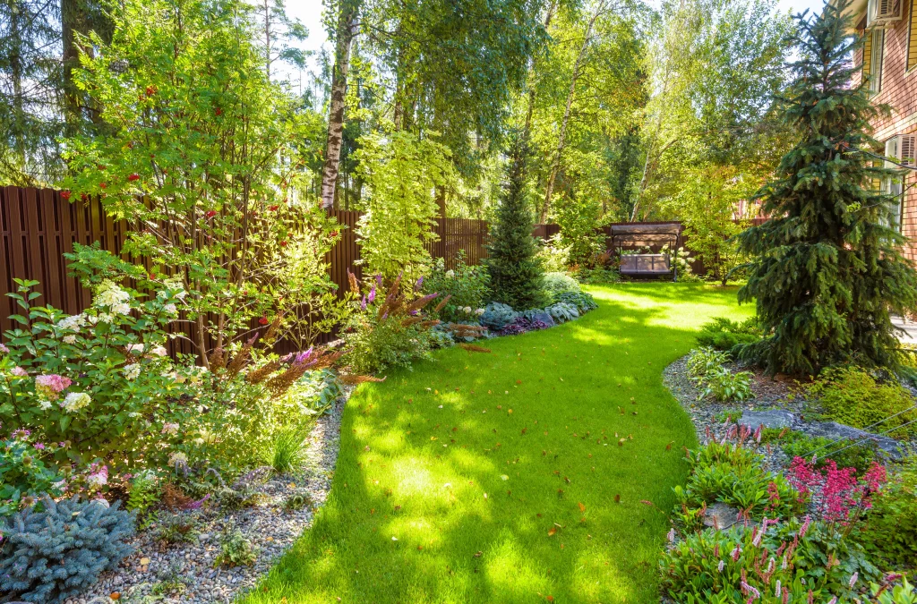 Ein bunt angelegter Garten