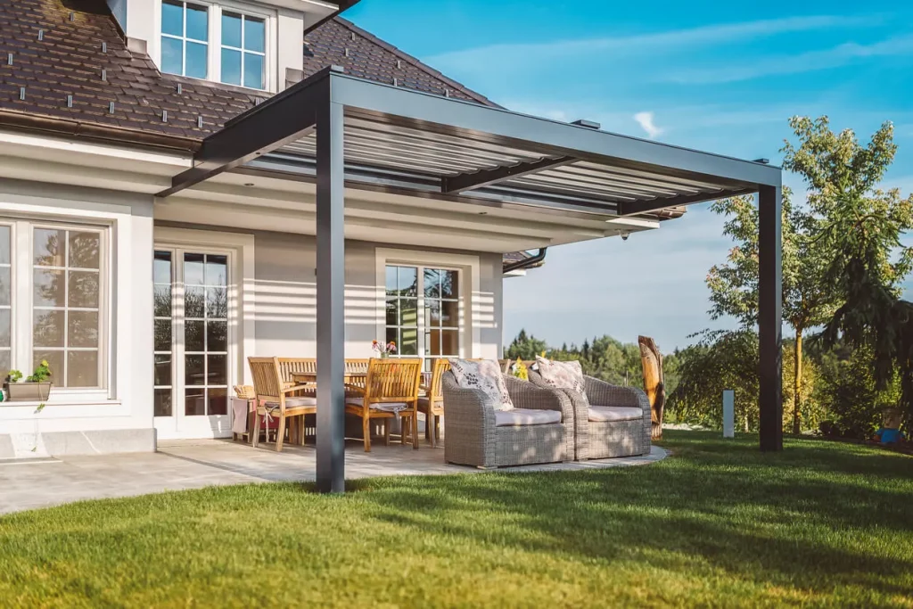 Terrassenüberdachung aus Aluminium