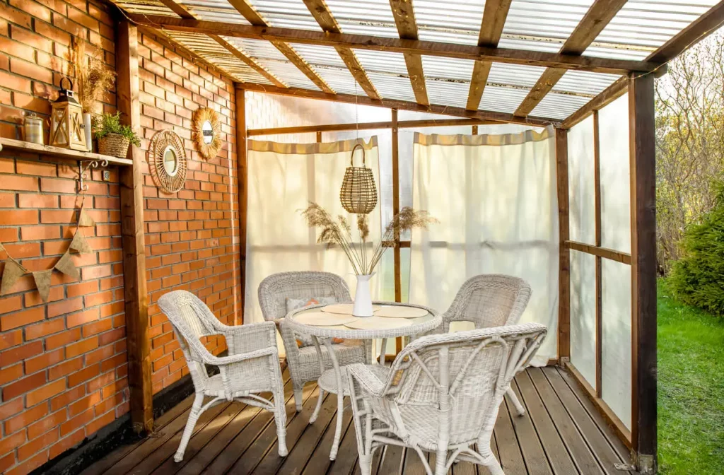 Terrassenüberdachung aus Holz