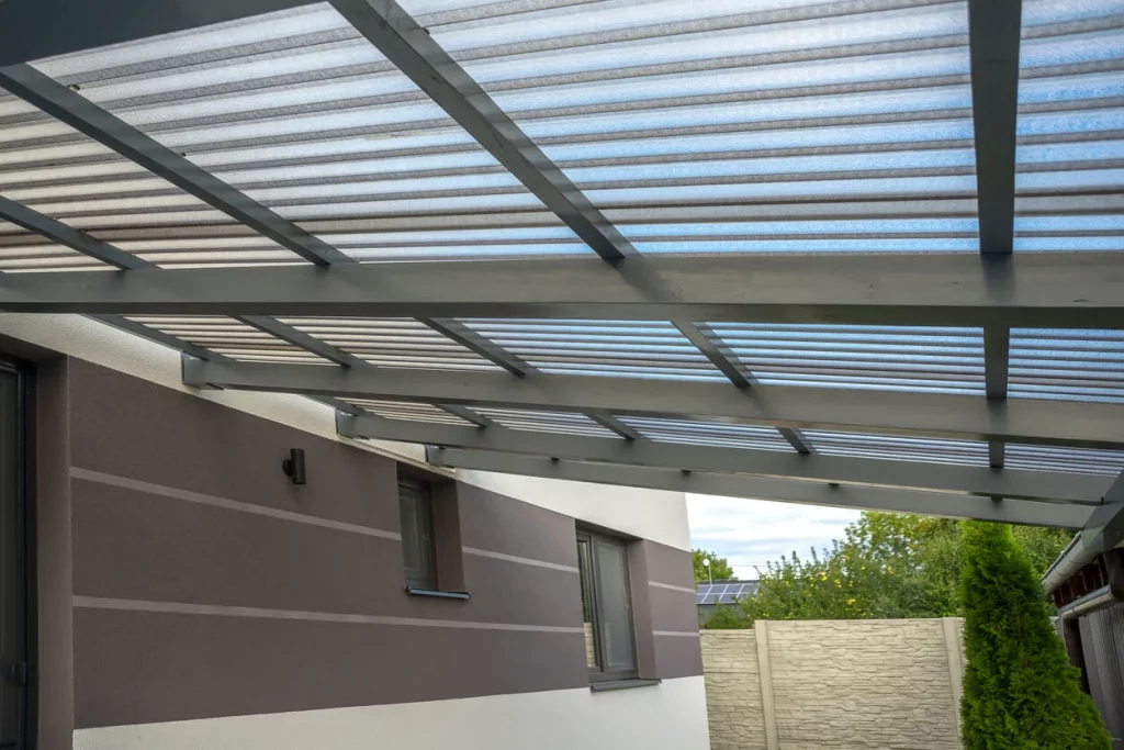 Terrassenüberdachung aus Kunststoff