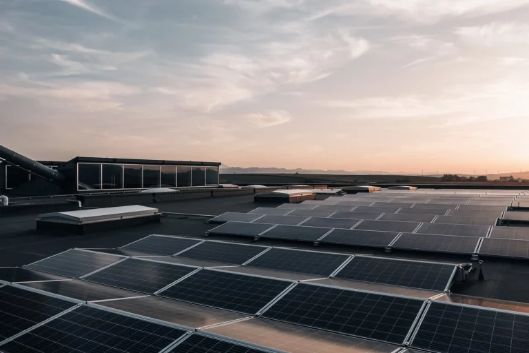 Photovoltaikanlage auf einem Flachdach