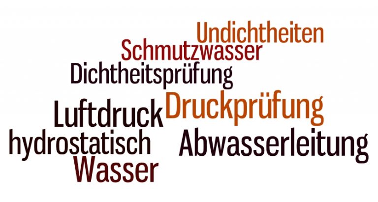 Druckprüfung Abwasserleitung
