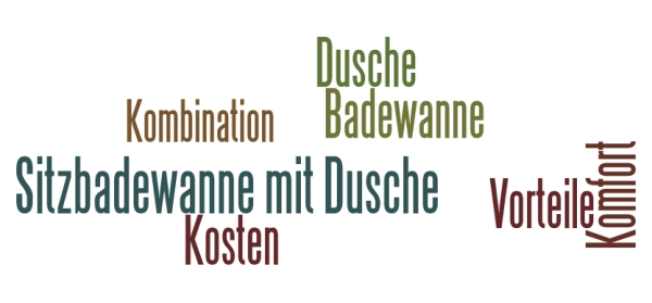 Sitzbadewanne mit Dusche