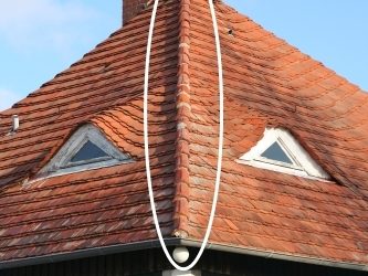 Dachgrat von einem Haus