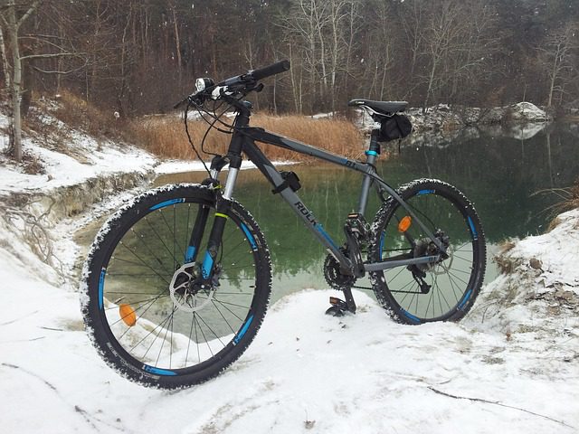 im Winter sicher Radfahren