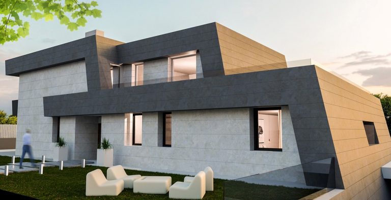 Haus mit Passivhausfenstern