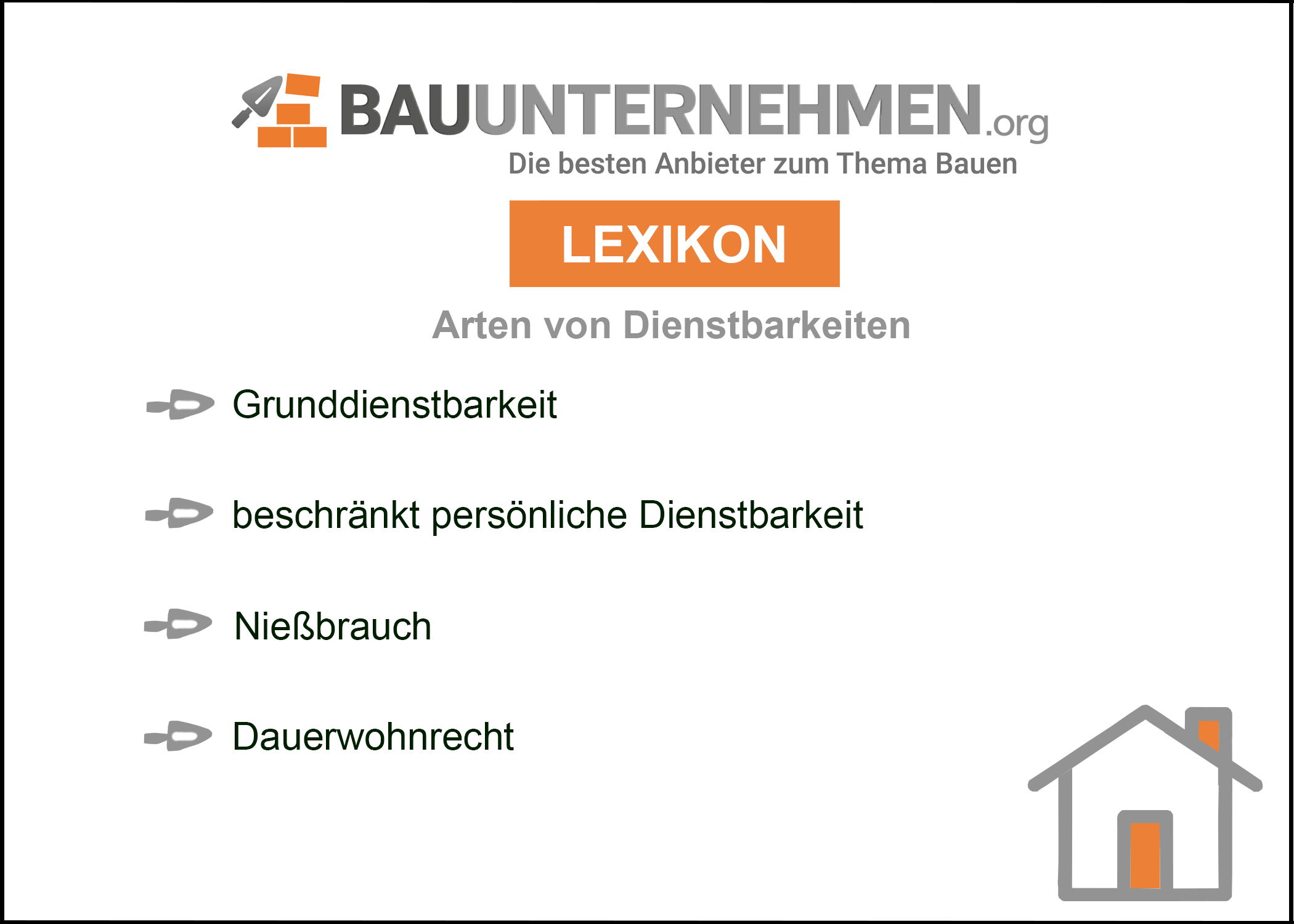 Arten der Dienstbarkeit