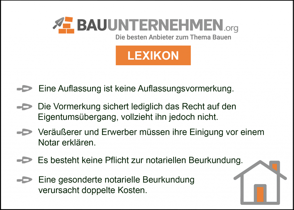 Wichtige Punkte zur Auflassung im BGB