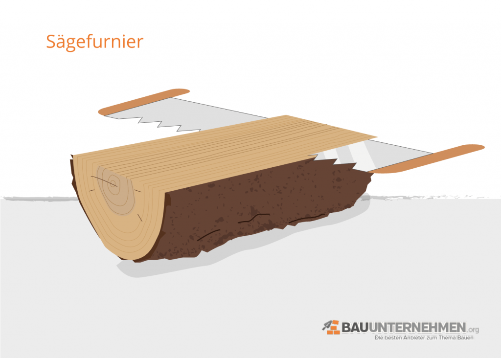 So wird Saegefurnier hergestellt