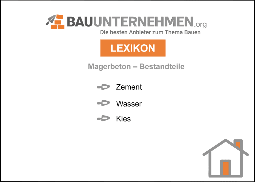 Die Zusammensetzung des Baustoffs Magerbeton