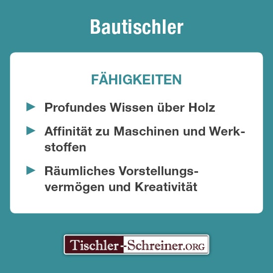 Fähigkeiten eines Bautischlers