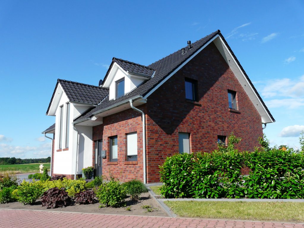 Klinkerfassade eines Hauses