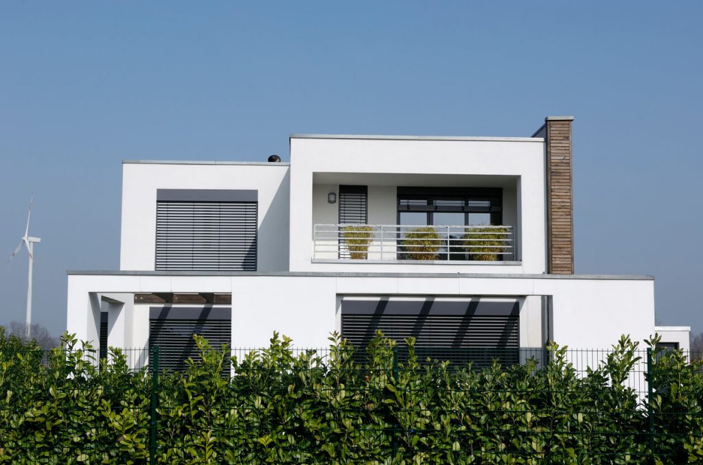 Putzfassade eines Hauses