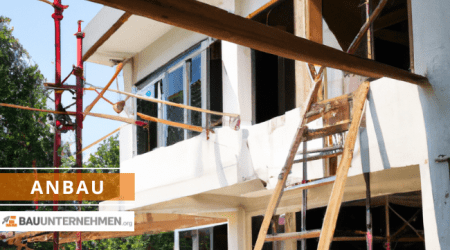 Darstellung einer Baustelle für einen Anbau