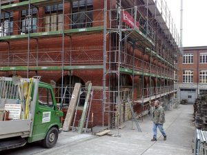 Gerüst an einem Haus
