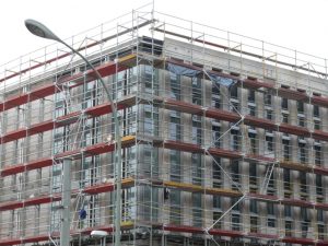 Baugerüst an einem Haus