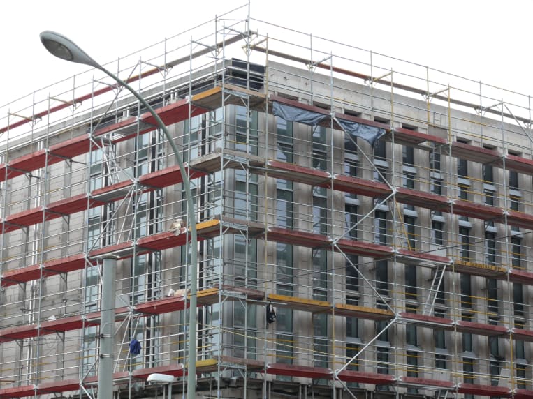 Baugerüst an einem Haus