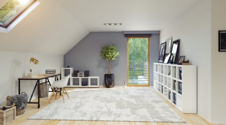 Modern eingerichtetes Arbeitszimmer
