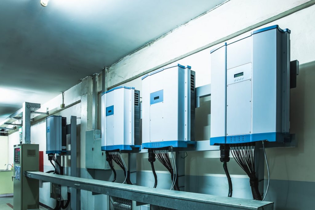 Elektrischer Energiespeicher von Solarzellen.