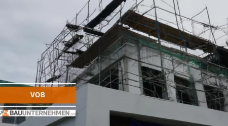 Darstellung einer Baustelle für ein Haus