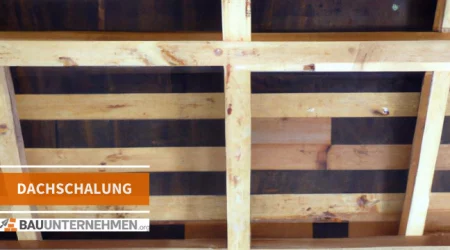 Darstellung einer Dachschalung aus Holz