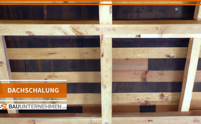 Darstellung einer Dachschalung aus Holz