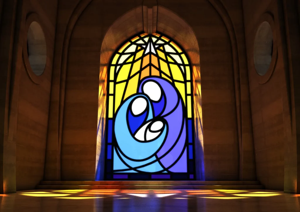 Buntes Kirchenfenster