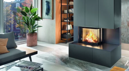 Umweltfreundliches Heizen mit einem Kamin im stilvollem Zuhause
