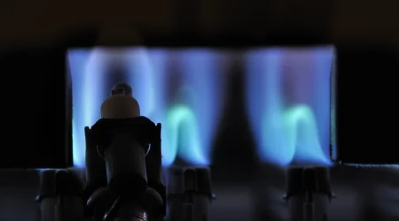 Blaue Gasflammen