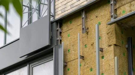 Installation einer Außenwand Fassadendämmung