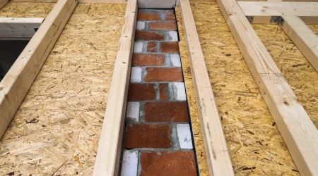 Wand mit Holzfaserdämmung