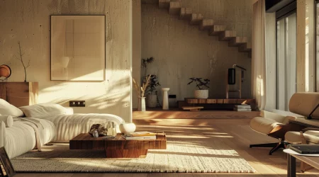 Wohnzimmer im skandinavischen Design