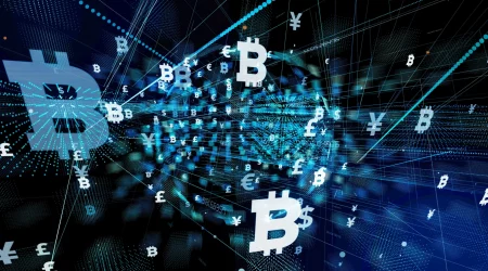 Darstellung von Symbolen verschiedener Kryptowährungen