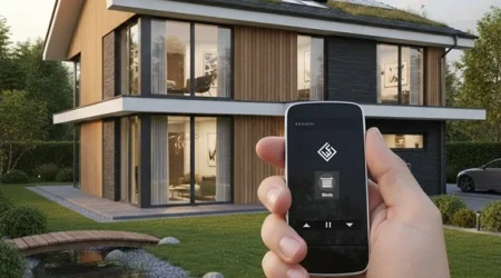 Smart Home, intelligenter Sonnenschutz am Fenster