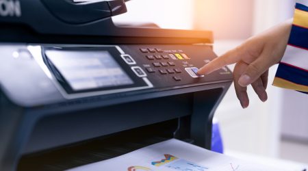 Drucker wird bedient