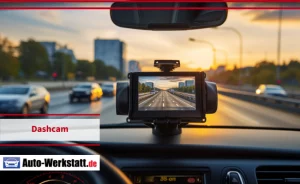 Dashcam vorne auf dem Armaturenbrett