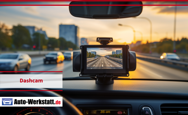 Dashcam vorne auf dem Armaturenbrett