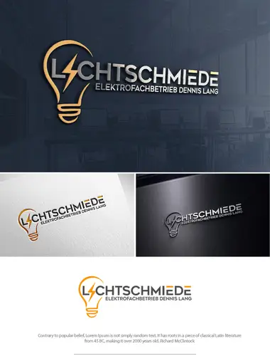 Handwerker Logo Beispiel Lichtschmiede Elektrofachbetrieb