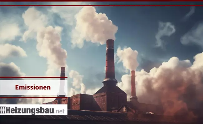 Darstellung einer Fabrik mit rauchendem Schornstein