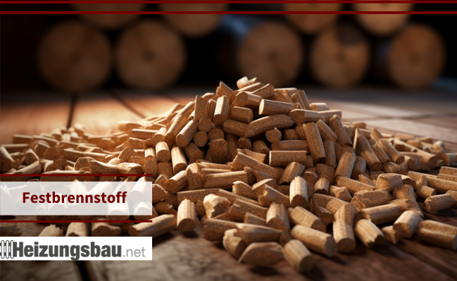Darstellung von Festbrennstoffen wie Pellets und Holz
