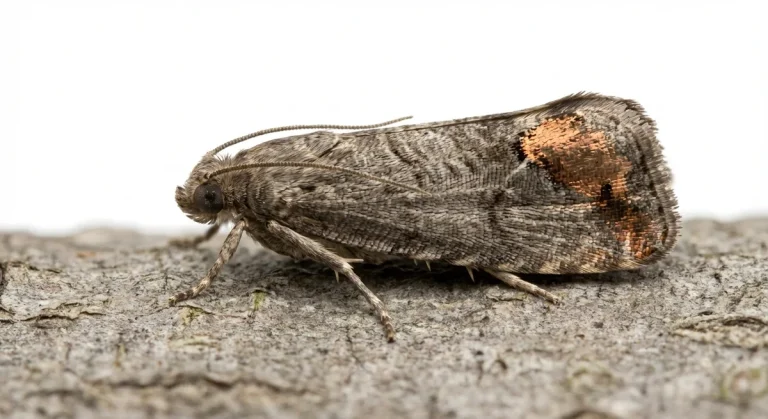 Nahaufnahme eines Apfelwickler (Cydia pomonella) – Detailansicht zur Schädlingserkennung