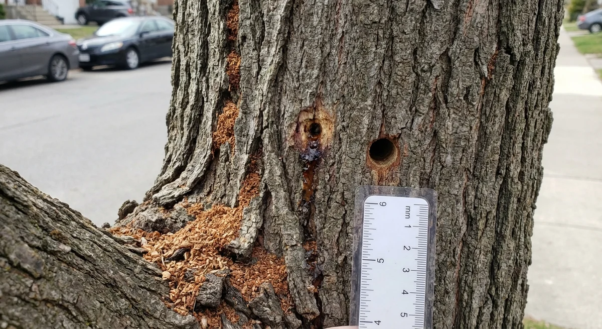 Asiatischer Laubholzbockkäfer (Anoplophora glabripennis) in typischer Umgebung – Befall erkennen und bekämpfen