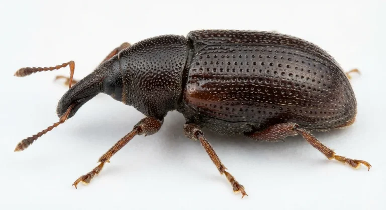 Nahaufnahme eines Balkenrüssler (Stereocorynes truncorum) – Detailansicht zur Schädlingserkennung