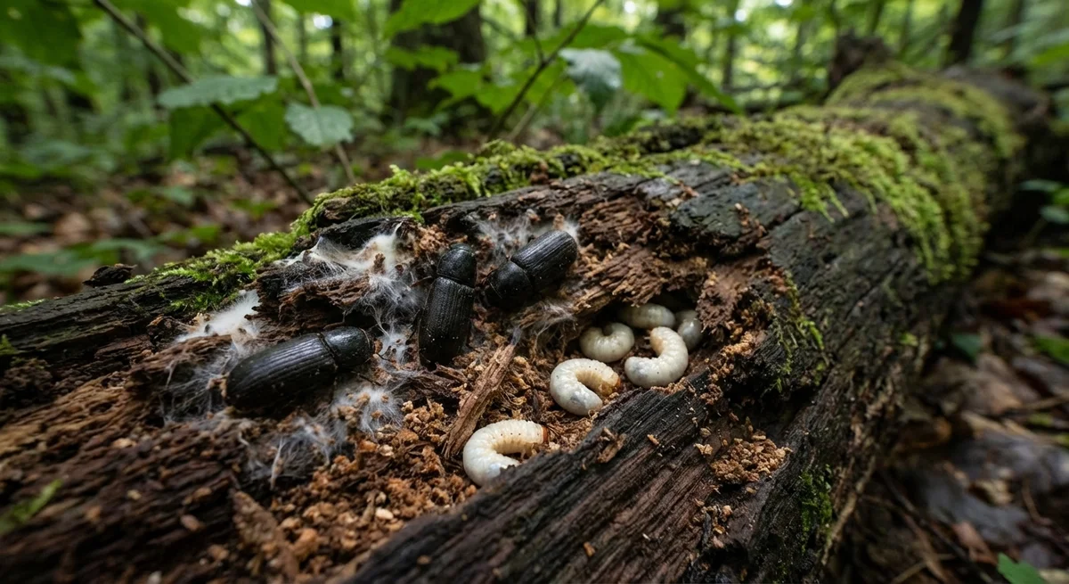 Balkenrüssler (Stereocorynes truncorum) in typischer Umgebung – Befall erkennen und bekämpfen