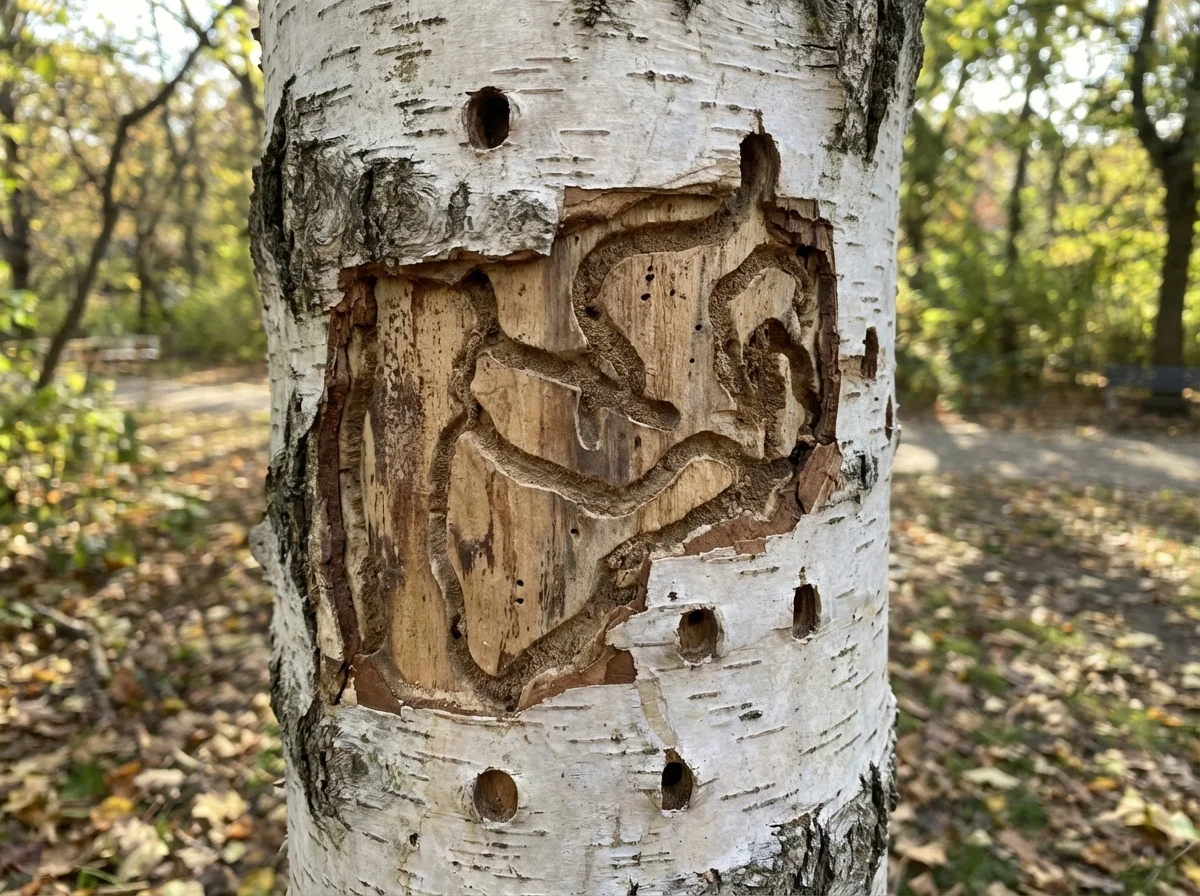Bronzefarbener Birken-Bohrer (Agrilus anxius) in typischer Umgebung – Befall erkennen und bekämpfen