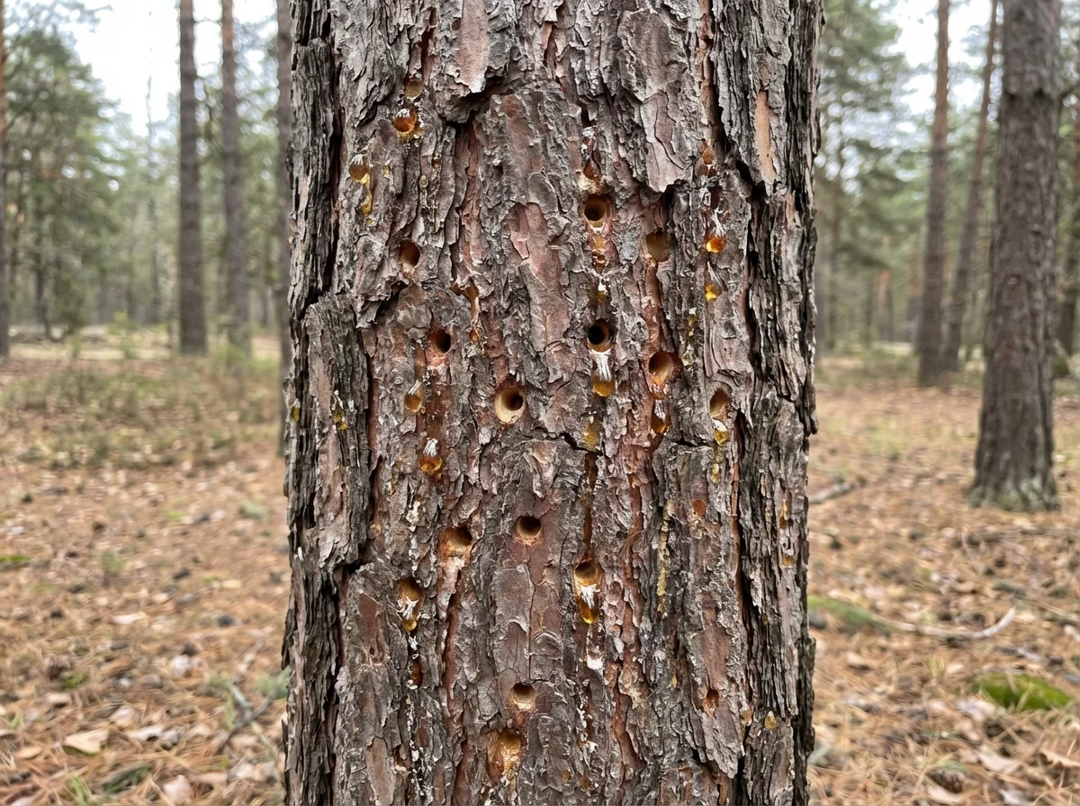 Blaue Fichtenholzwespe (Sirex noctilio) in typischer Umgebung – Befall erkennen und bekämpfen