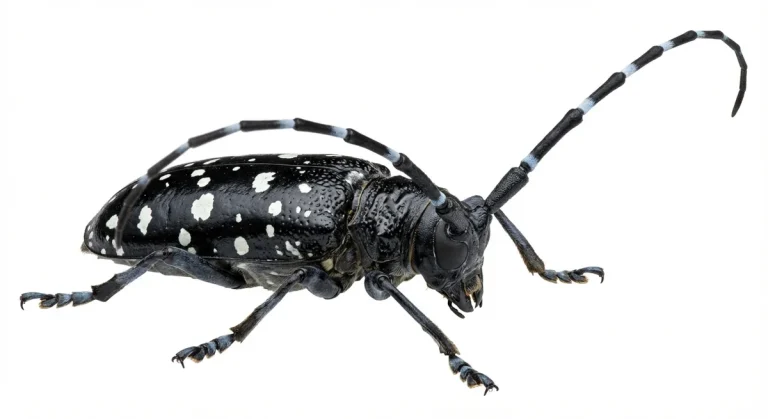 Nahaufnahme eines Citrusbockkäfer (Anoplophora chinensis) – Detailansicht zur Schädlingserkennung