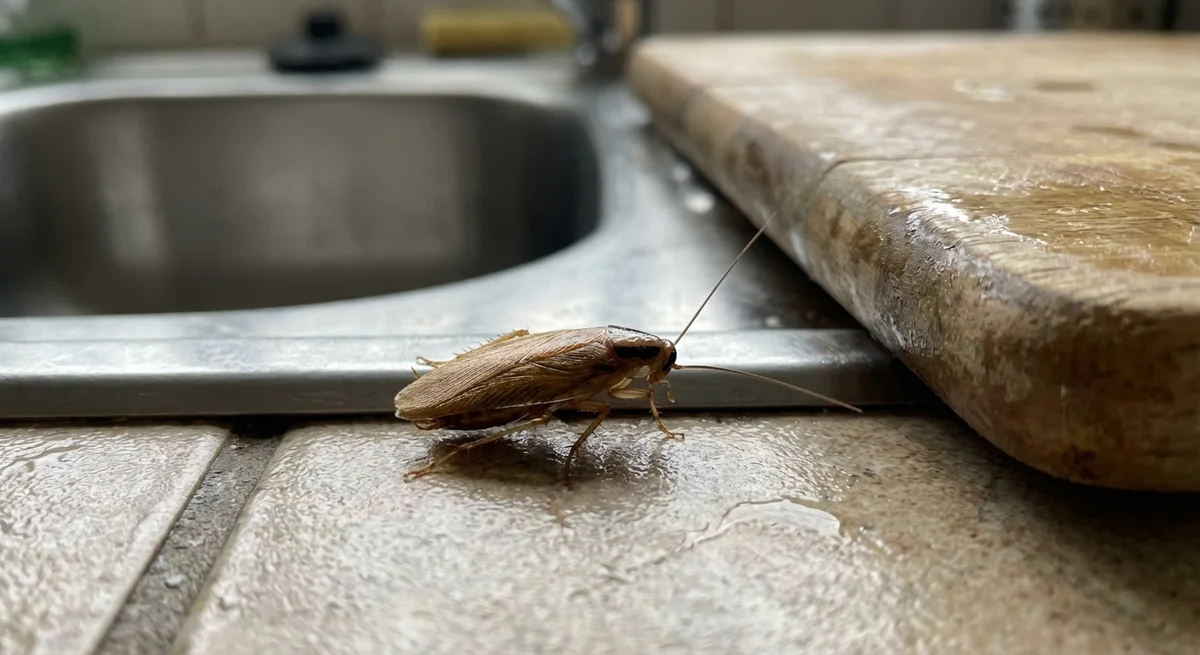 Deutsche Schabe (Blattella germanica) in typischer Umgebung – Befall erkennen und bekämpfen