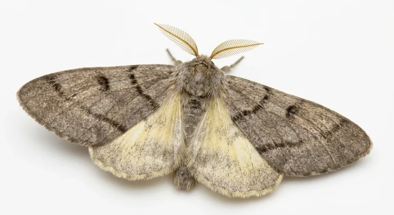 Nahaufnahme eines Eichen-Prozessionsspinner (Thaumetopoea processionea) – Detailansicht zur Schädlingserkennung